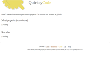 Tablet Screenshot of code.quirkey.com